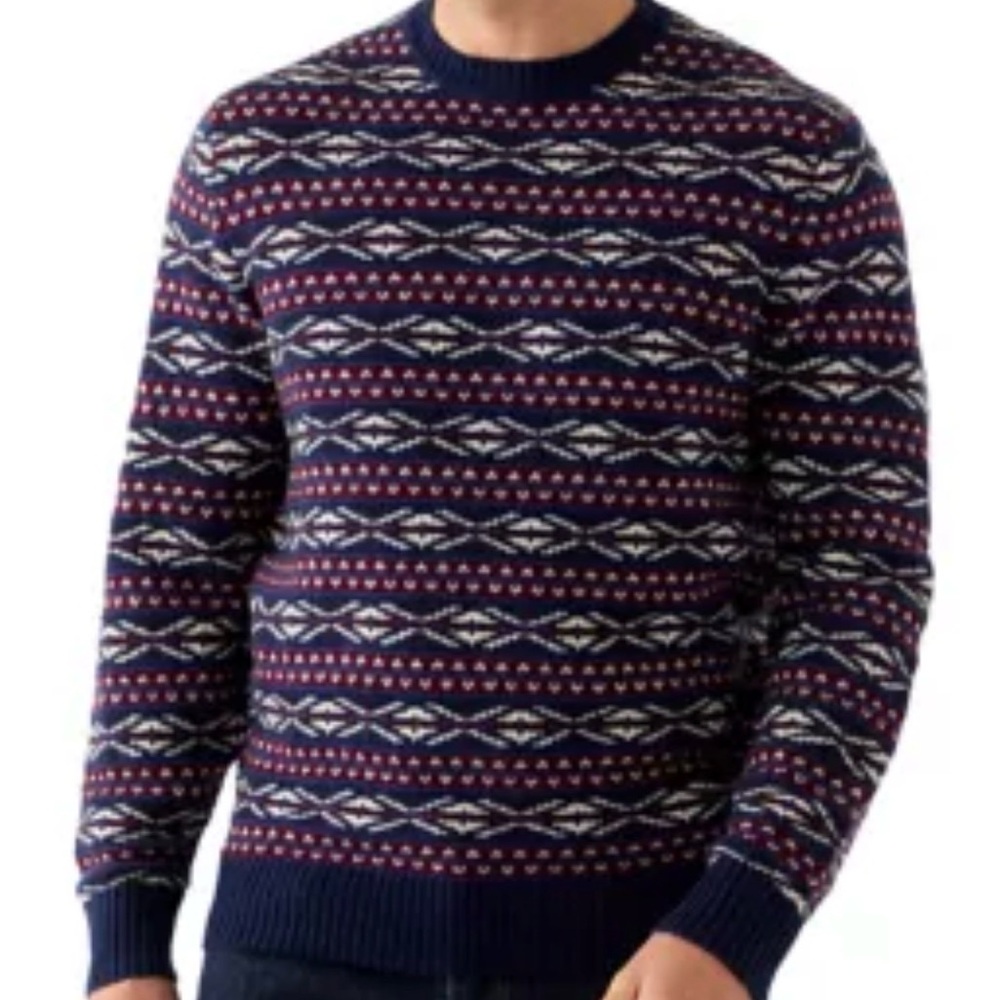 NWT‎ Crown & Ivy Men's Fair Isle Crewneck Sweater Large
